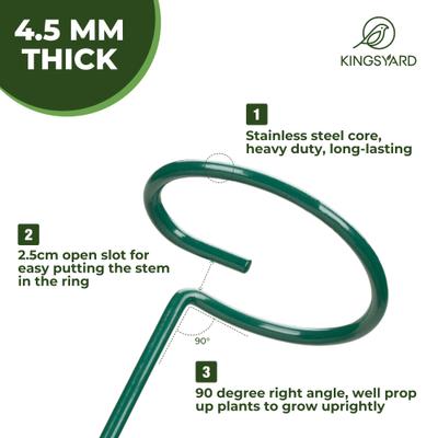 Show full view: Kingsyard 36-in Durable Bird Plant Support Stakes, Green, 20 count slide 3 of 10