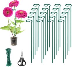 Kingsyard Durable Plant Support Stakes, Green, Small, 20 count
