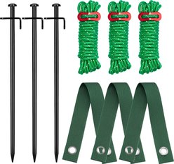 Kingsyard Heavy Duty Tree Support Stakes, Black, Medium, 1 count