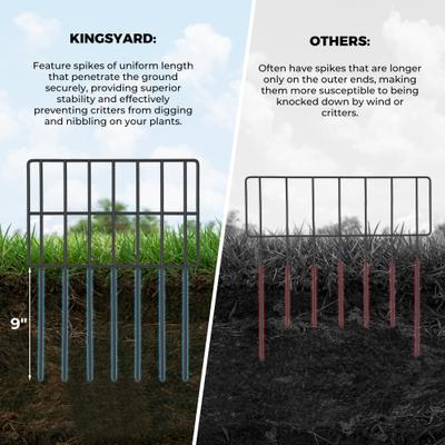 Show full view: Kingsyard Animal Barrier Fences for Gardens, Black, 10 count slide 8 of 10