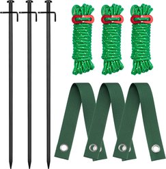 Kingsyard Heavy Duty Tree Support Stakes, Black, Large, 1 count