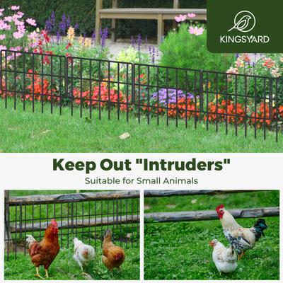 Show full view: Kingsyard Animal Barrier Fences for Gardens, Black, 10 count slide 4 of 10