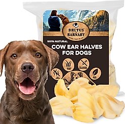 Brutus & Barnaby Premium Half Cow Ears Natural Dog Chew, 15 count
