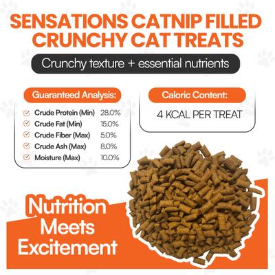 Show full view: Scoochie Pet Sensations Catnip Filled Crunchy Cat Treats, 8.8-oz tub, 1 count slide 7 of 8