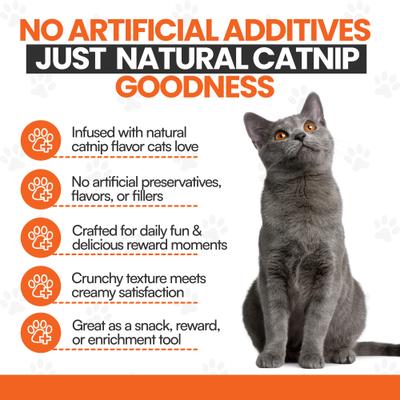 Show full view: Scoochie Pet Sensations Catnip Filled Crunchy Cat Treats, 8.8-oz tub, 1 count slide 5 of 8