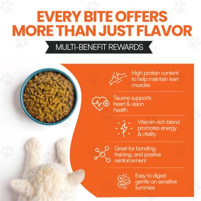 Show full view: Scoochie Pet Sensations Chicken Filled Crunchy Cat Treats, 8.8-oz tub, 2 count slide 6 of 8