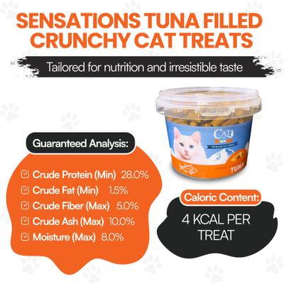 Show full view: Scoochie Pet Sensations Tuna Filled Crunchy Cat Treats, 8.8-oz tub, 4 count slide 7 of 8