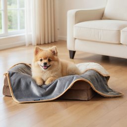 Pomeranian excited for puppy foods.