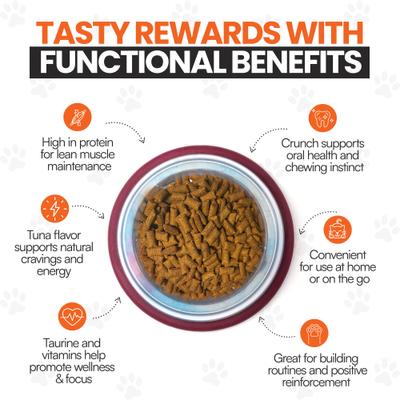 Show full view: Scoochie Pet Sensations Tuna Filled Crunchy Cat Treats, 8.8-oz tub, 4 count slide 5 of 8