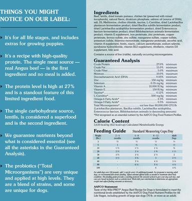 Show full view: Taste of the Wild PREY Angus Beef Recipe Limited Ingredient Recipe Dry Dog Food, 8-lb bag slide 4 of 11
