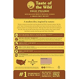 Taste of the Wild High Prairie Grain-Free Dry Dog Food, 28-lb bag