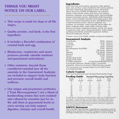 Show full view: Taste of the Wild Sierra Mountain Grain-Free Dry Dog Food, 5-lb bag slide 4 of 9