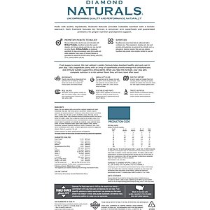 Diamond Naturals Skin & Coat Formula All Life Stages Dry Dog Food, 30-lb bag
