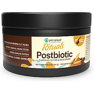 Pet Releaf Rituals Postbiotic Gut Health Powder Digestive Aid Supplement for Dogs & Cats, 2-oz jar