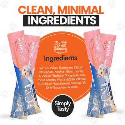 Show full view: Scoochie Pet Squeeze-Up Premium Creamy Salmon Cat Lickable Treats, 0.5-oz tube, case of 4 slide 7 of 8