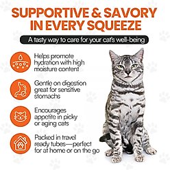 Scoochie Pet Squeeze-Up Creamy Irresistible Real Salmon Grain-Free Puree Lickable Cat Treats, 0.5-oz tube, case of 320 slide 2 of 6