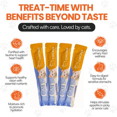 Show full view: Scoochie Pet Squeeze-Up Premium Creamy Chicken Cat Lickable Treats, 0.5-oz tube, case of 64 slide 5 of 8