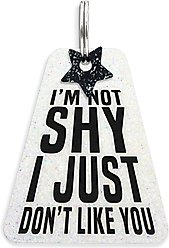 Rebel Dawg "Im Not Shy I Just Don't Like You" Dog & Cat ID Tag, Clear, One Size