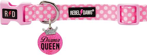 Show full view: Rebel Dawg "Drama Queen" Dog & Cat ID Tag, Pink, One Size slide 2 of 4