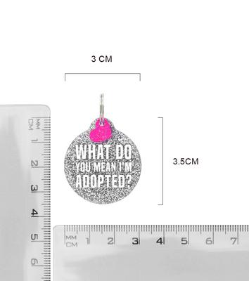 Show full view: Rebel Dawg "What Do You Mean I'm Adopted?" Dog & Cat ID Tag, Silver, One Size slide 5 of 5