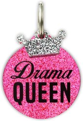 Rebel Dawg "Drama Queen" Dog & Cat ID Tag, Pink, One Size