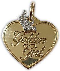 Rebel Dawg "Golden Girl" Dog & Cat ID Tag, Gold, One Size
