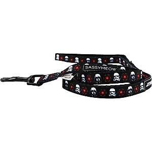 Sassy Woof STAR WARS The Dark Side Cat Leash, 6-ft long, 0.6-in wide
