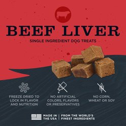 Blackwood Single Ingredient 100% Beef Liver Grain-Free Adult Freeze-Dried Dog Treats, 3-oz bag slide 2 of 6