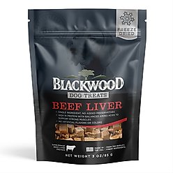 Blackwood Single Ingredient 100% Beef Liver Grain-Free Adult Freeze-Dried Dog Treats, 3-oz bag
