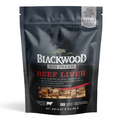 Blackwood Blackwood Beef Liver Single Ingredient Freeze-Dried Raw Dog Treats, 3-oz bag