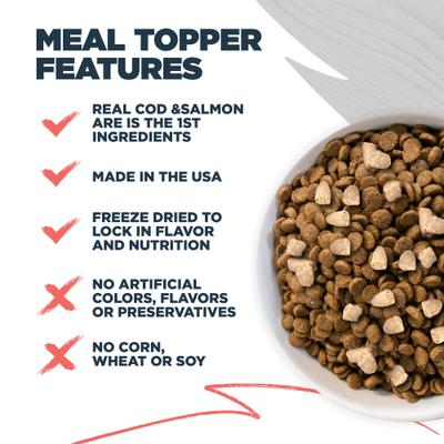 Show full view: Blackwood Meal Toppers Cod & Salmon Recipe High-Protein Freeze-Dried Dog Food Topper, 8-oz bag slide 3 of 9