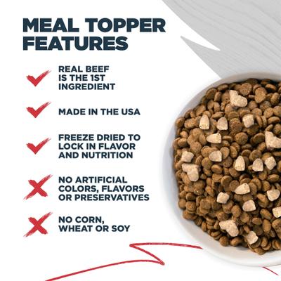 Show full view: Blackwood Meal Toppers Beef & Sweet Potato Recipe High-Protein Freeze-Dried Dog Food Topper, 8-oz bag slide 3 of 9