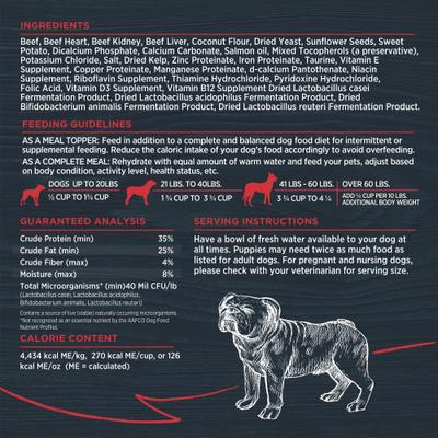 Show full view: Blackwood Meal Toppers Beef & Sweet Potato Recipe High-Protein Freeze-Dried Dog Food Topper, 8-oz bag slide 6 of 9