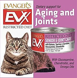 Evanger's EVX Restricted Diet Senior & Joint Health Salmon Pate Wet Cat Food, 5.5-oz can, case of 24 slide 2 of 4