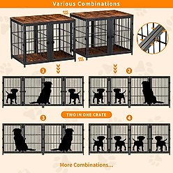 BingoPaw Heavy Wooden Dog Kennel, Black, Large slide 2 of 9