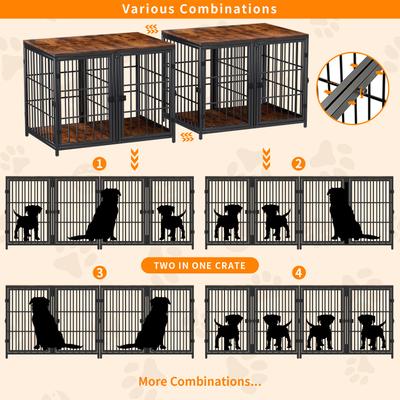 Show full view: BingoPaw Heavy Wooden Dog Kennel, Black, Large slide 8 of 11