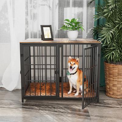 Show full view: BingoPaw Heavy Wooden Dog Kennel, Black, Large slide 5 of 11