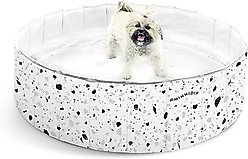 Minnidip The Speckled Terrazzo Pup Dip Dog Pool, Black/White