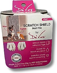 De' Vora Scratch Shield Nail File Tape for Cats & Dogs Home Protection, File, Transparent