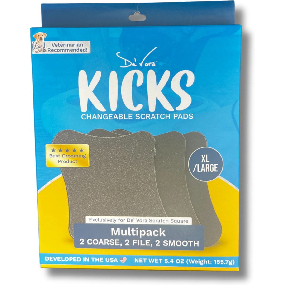 De' Vora Kicks Dog & Cat Grooming Toy, Black, X-Large