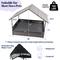Show in main carousel: Heeyoo Indoor & Outdoor Wicker House Rattan Elevated Dog Bed with Canopy, Grey, 38 x 26.5 x 28-in slide 3 of 10