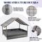 Show in main carousel: Heeyoo Indoor & Outdoor Wicker House Rattan Elevated Dog Bed with Canopy, Grey, 38 x 26.5 x 28-in slide 7 of 10