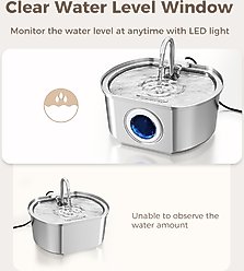 Neareal VB-01 Stainless Steel Cat Water Fountain with 4 Filters & 4 Sponges, 108-oz slide 2 of 8