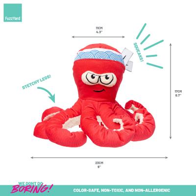 Show full view: FuzzYard Takoyaki Squeaky Plush Dog Toy slide 5 of 6