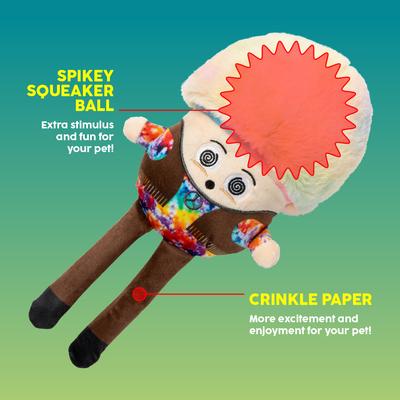 Show full view: FuzzYard Rainbow Mushroom Squeaky Plush Dog Toy slide 7 of 8