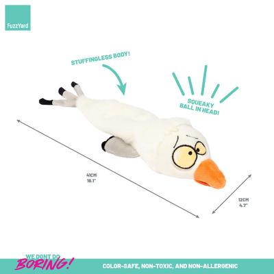 Show full view: FuzzYard See-Ya Seagull Squeaky Stuffing-Free Plush Dog Toy slide 6 of 9