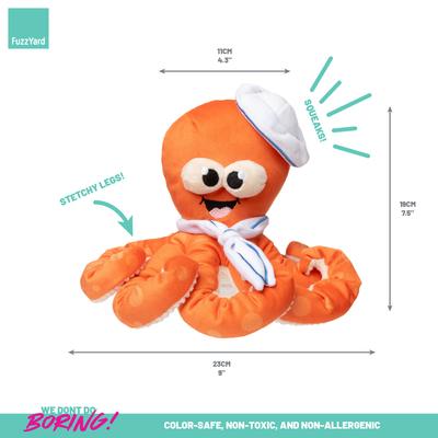 Show full view: FuzzYard Sailor Squiggles Squeaky Plush Dog Toy slide 5 of 6