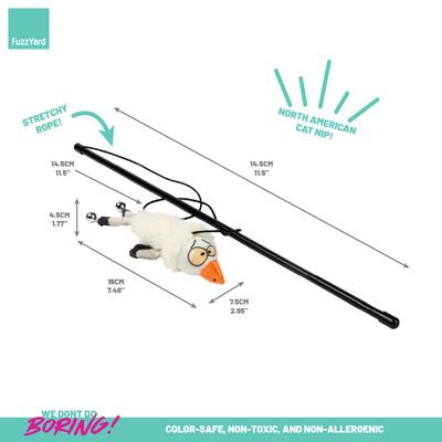 Show full view: FuzzYard See-Ya Seagull Teaser Wand Cat Toy with Catnip slide 4 of 5