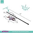 Show in main carousel: FuzzYard Peace Out Pigeon Teaser Wand Cat Toy with Catnip slide 3 of 5