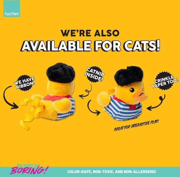 FuzzYard Timothee Chalaquack Plush Cat Toy with Catnip